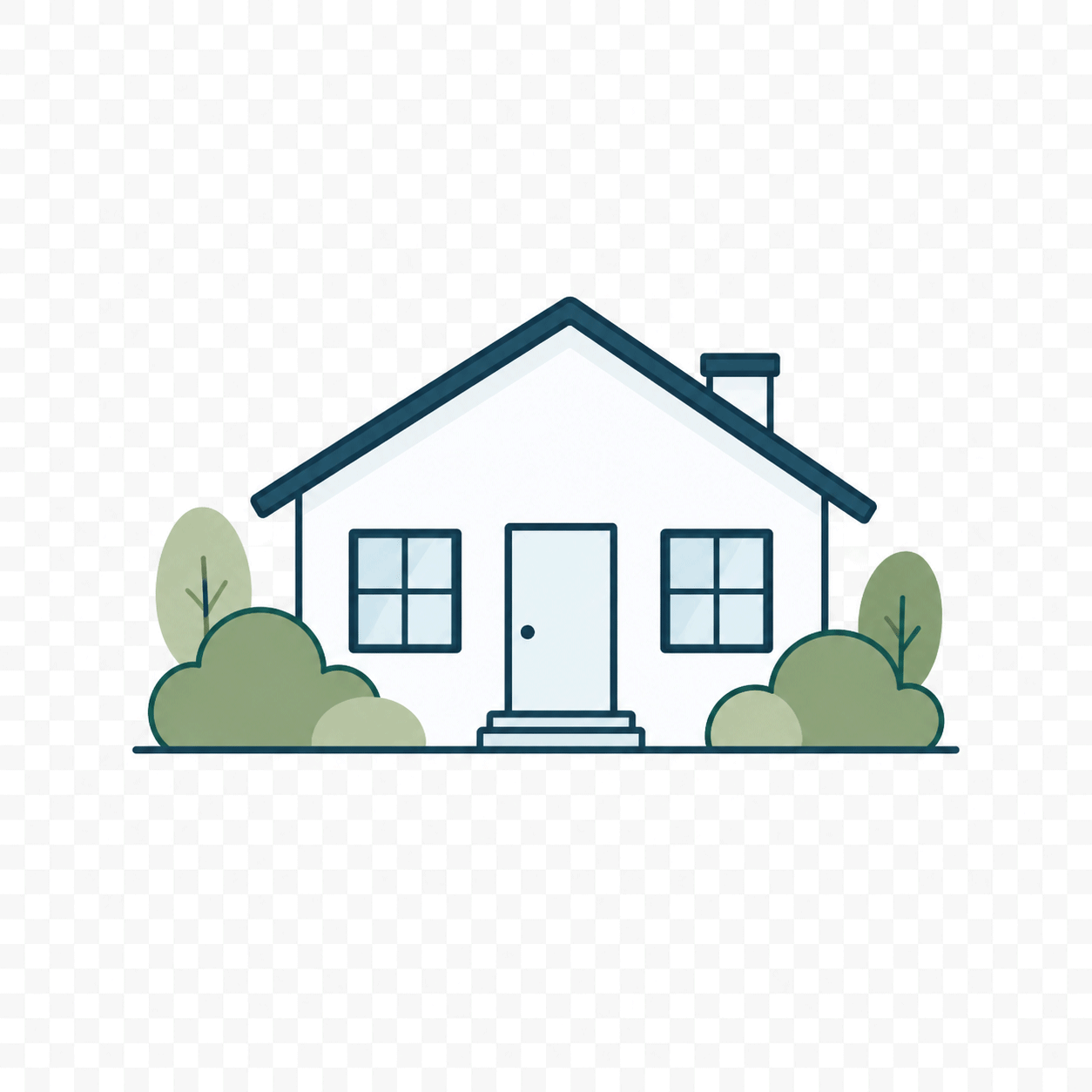 Homeowner with house illustration